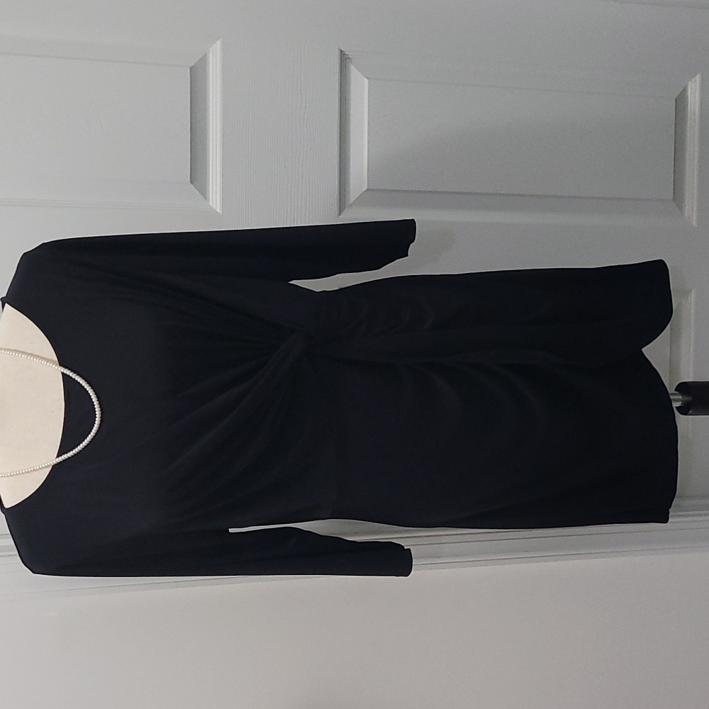 Lane Bryant Overlap Skirt Black Dress